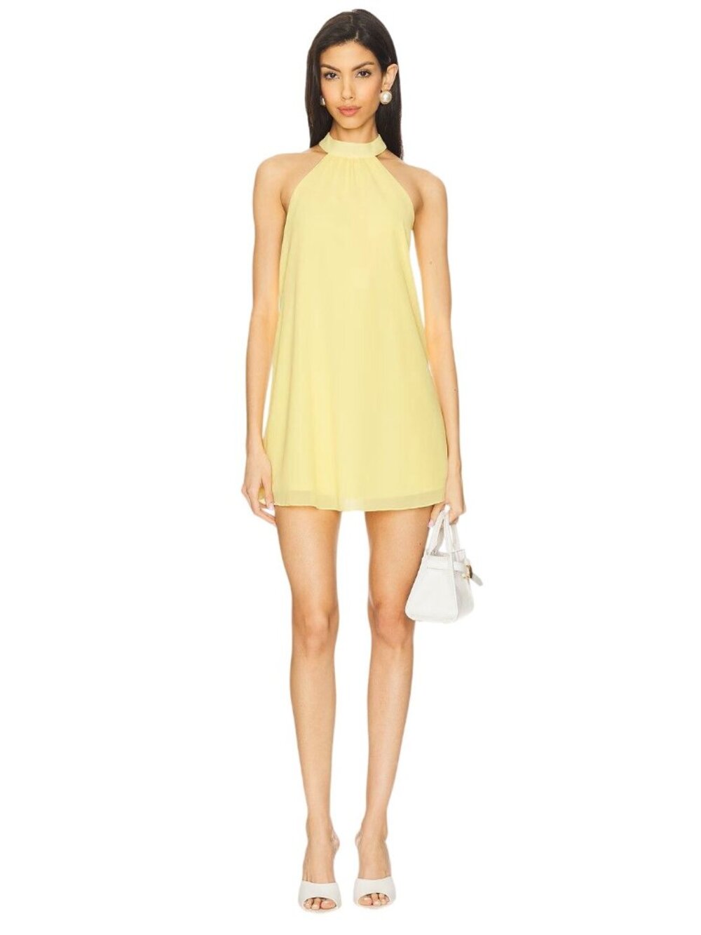 MORE TO COME Calanthe Mini Dress in Yellow XSmall New Womens